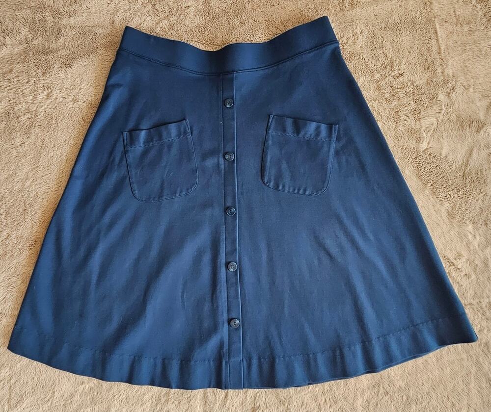 Kocca New York Skirt, A-line, Blue with  Pockets, 68% Viscose, NEW,  Sz 1XL